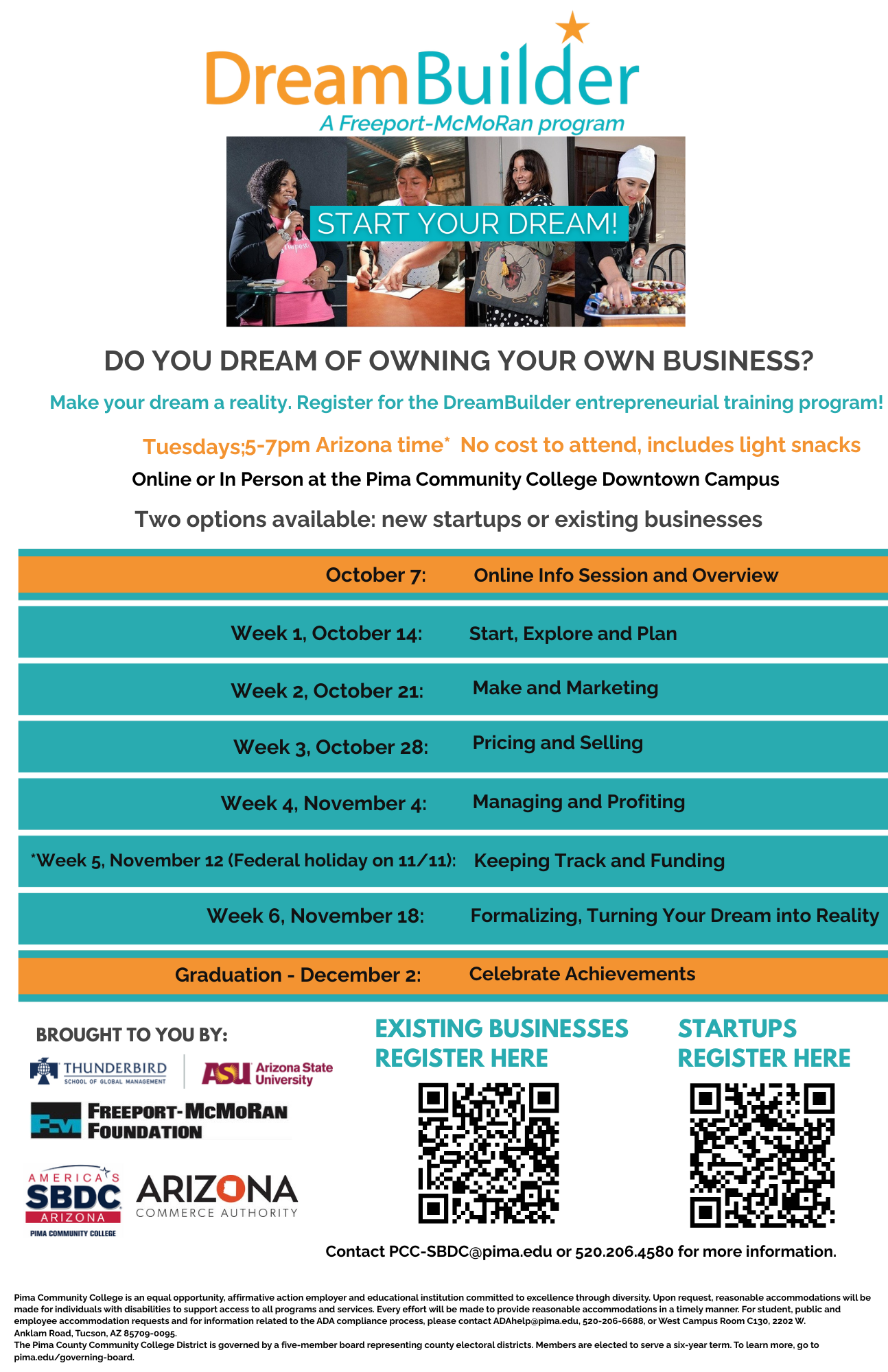 PCC SBDC Dreambuilder Flyer - Fall 2025 Start up & Growing Cohort Update 9.15.pdf