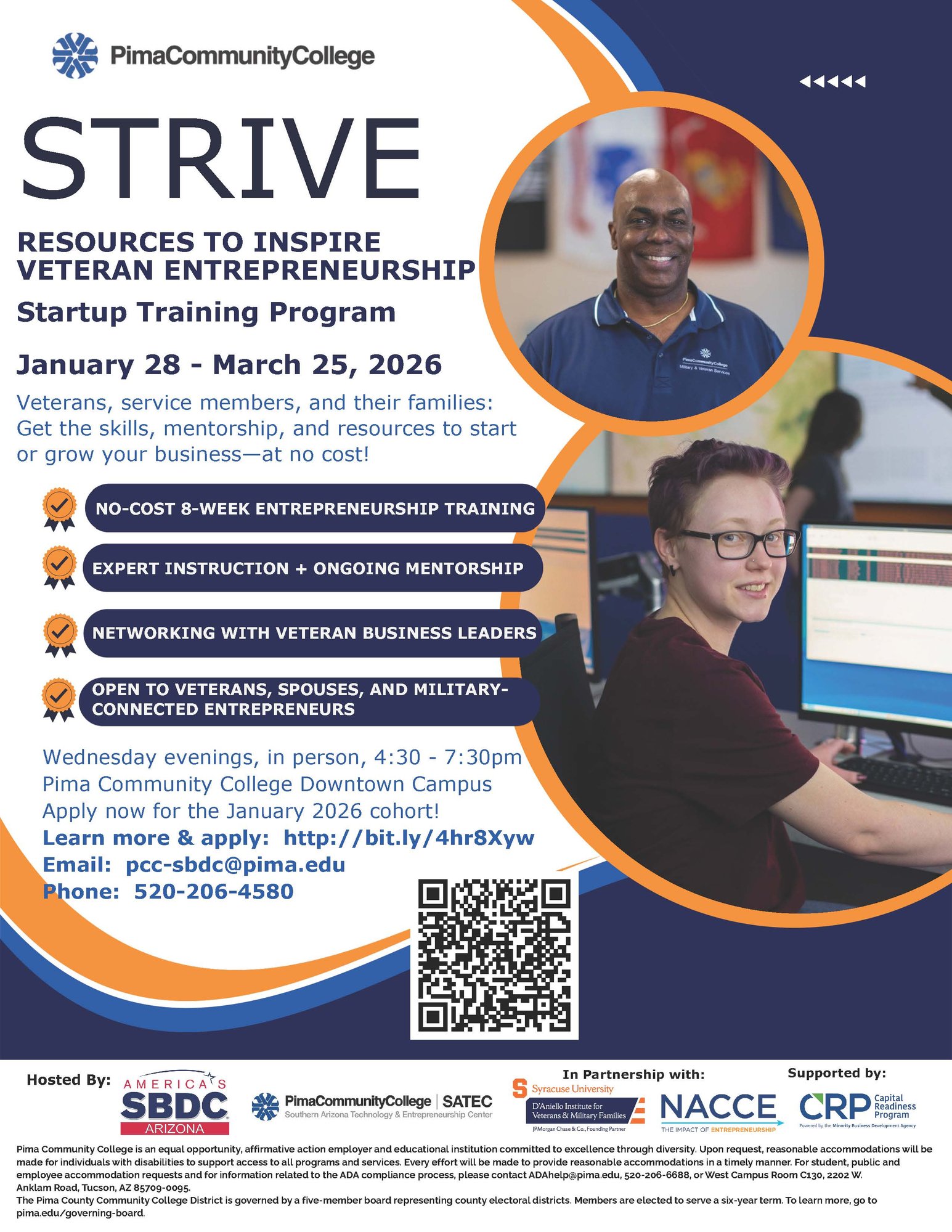 Startup Training Resources to Inspire Veteran Entrepreneurship STRIVE 2026 Flyer final (1)